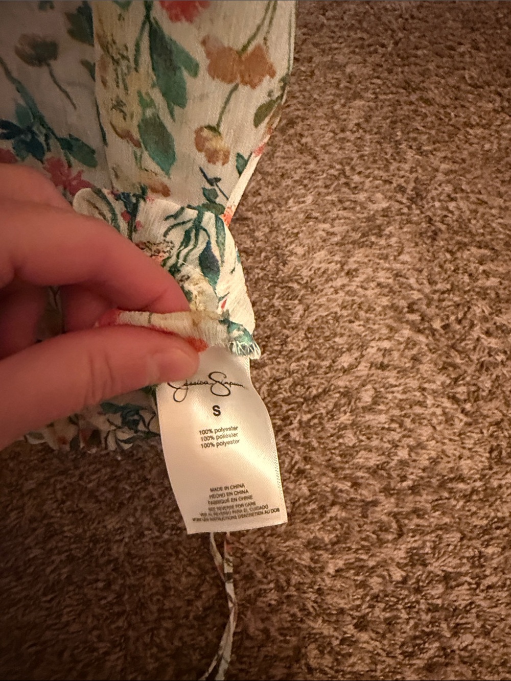 Jessica Simpson Multicolor Floral Ruffle Blouse - Picture 4 of 5